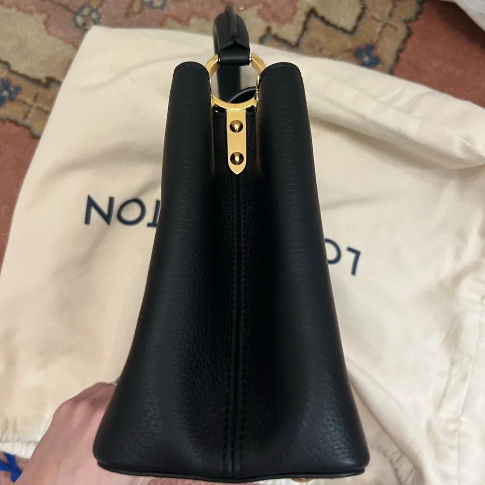 Louis Vuitton Taurillon Embellished Flower Crown Capucines MM Bag
